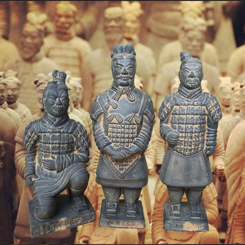 Terracotta Warriors Statues Set Box, Xian China Army Figurine (Set
