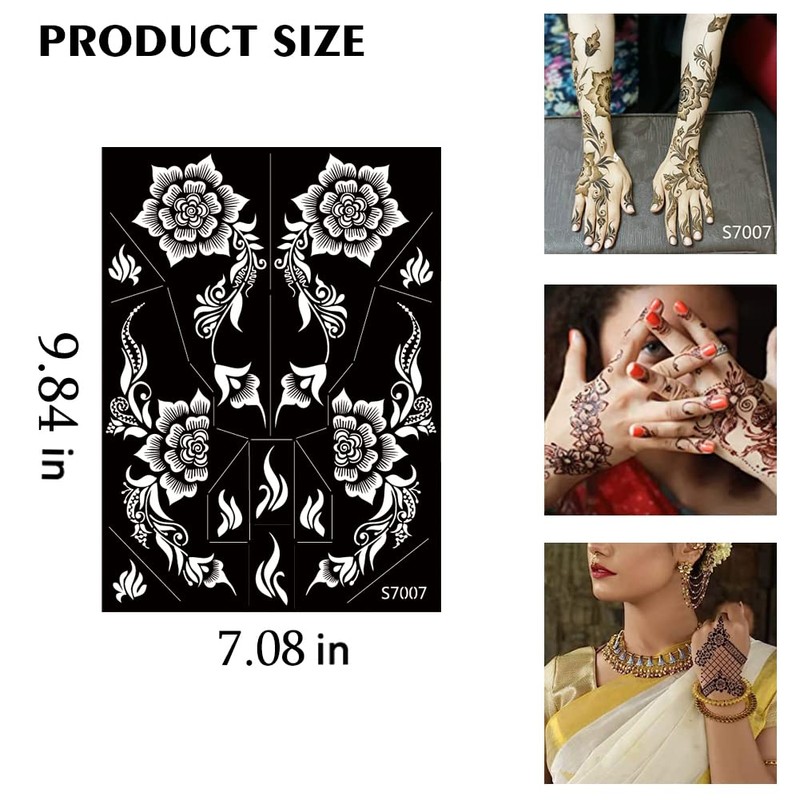 XMASIR 10 Sheets Tattoo Stencils 20 Pcs Arm Hand Tattoo