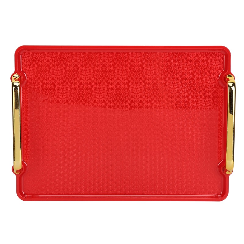Decorative Tray Elegant Exquisite Texture Ergonomic Serving Tray with Handles