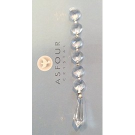 Set of 5- Asfour Diamond Hanging Crystal Garland Wedding Strand with Prism Pendant Made with Asfour Crystal Icicle (401-38)