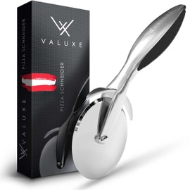 VALUXE [The Original] Stainless Steel Pizza Cutter - Pizza Roller Sharp & Dishwasher Safe - Professional Pizza Cutter Roller with Non-Slip Handle, Pizza Knife Wheel