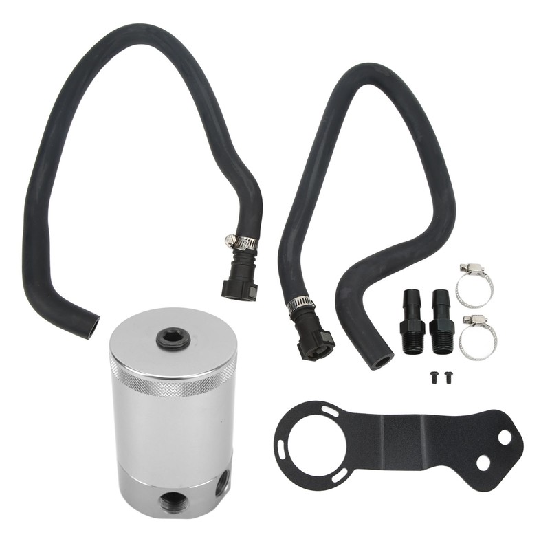 Baffled Oil Catch Can Tank Reservoir Kit Aluminium Alloy Replacement