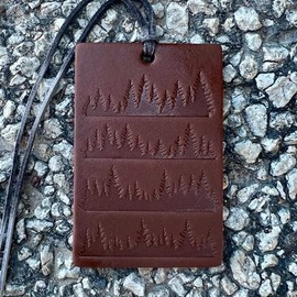 Air Flair | Leather Car Air Freshener | Rectange Trees - Vanilla Leather Scent