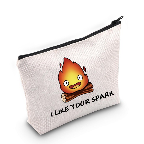Calcifer Makeup Bag - Anime Inspired Gift for Anime Lovers