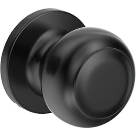 hornbill Front Door Knob,Black Closet Door Knobs Passage Door Knob Set, Interior Door Knob, Hallway and Closet Keyless Door Knob