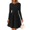 ZESICA Womens Fall Long Sleeve Mini Dress 2025 Boat Neck