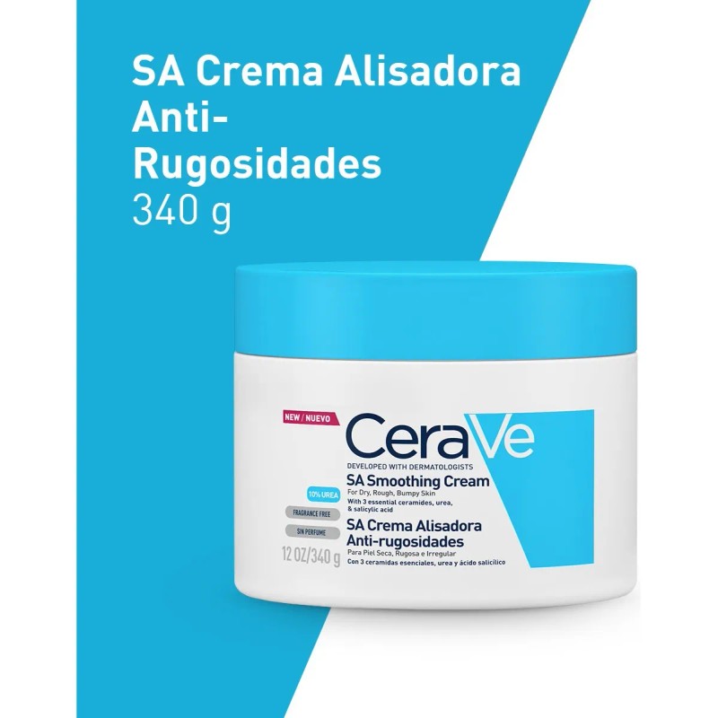 Cerave Crema Alisadora Ácido Salicílico Suaviza Rugosidades Piel Seca
