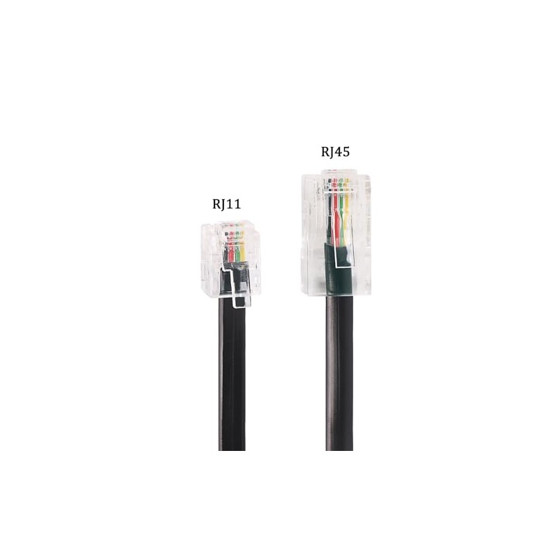 Cable adaptador RJ11 a RJ45, macho a macho cable de