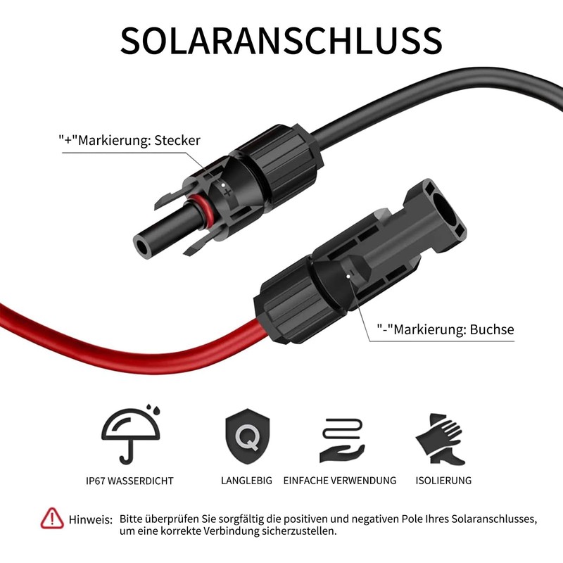 Leehitech 6 in 1 Solar Charging Cable Solar Adapter, Universal
