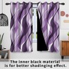 Ruelvth Purple Blackout Curtains, Abstract Ombre Grey and Purple Striped