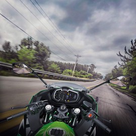MZS Racing Motorcycle Mirrors, Rear View Side Fairing Mirror Black Compatible with ZX6R ZX-6R ZX636 2013-2022 | EX300 ABS 2013-2018 | EX400/EX650 2018-2023 | CBR650R 2019-2023 | FZ6R 2009-2017