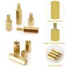 Auauraintt 486 Pieces M2.5 Spacer Hex Spacer Sleeves Brass Male