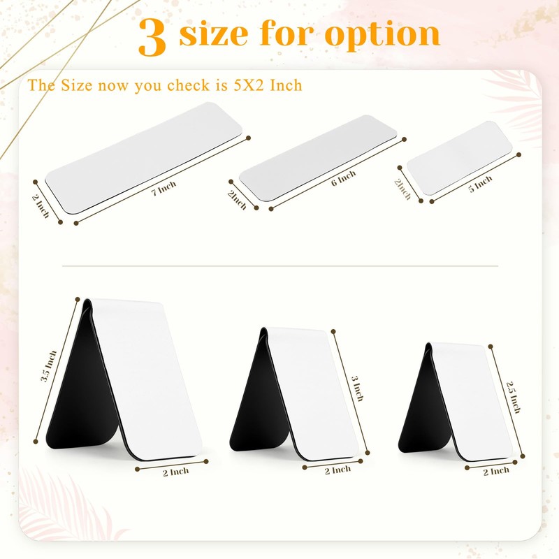 Magnetic Bookmarks Sublimation Blanks 2x5 Inch 10 PCS