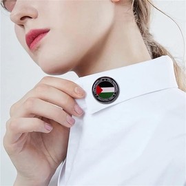 zhanghaoran Free Palestine Enamel Lapel Pin Palestine Flag Badge Pin Palestinian National Brooch Pin Palestinian Support Pin Palestinian Friendship Pin Freedom and Peace