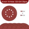 9 Inch 10 Holes Sanding Disc 120 Grit Drywall Sandpaper