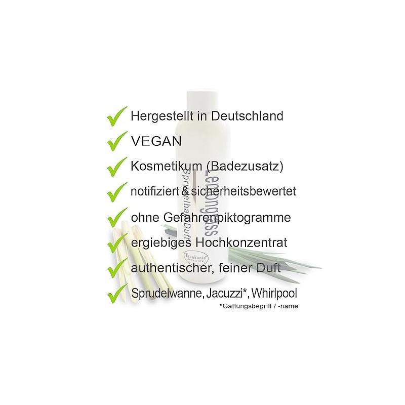 Whirlpool Fragrance Concentrate - Lemongrass 230 ml - Bubble Bath