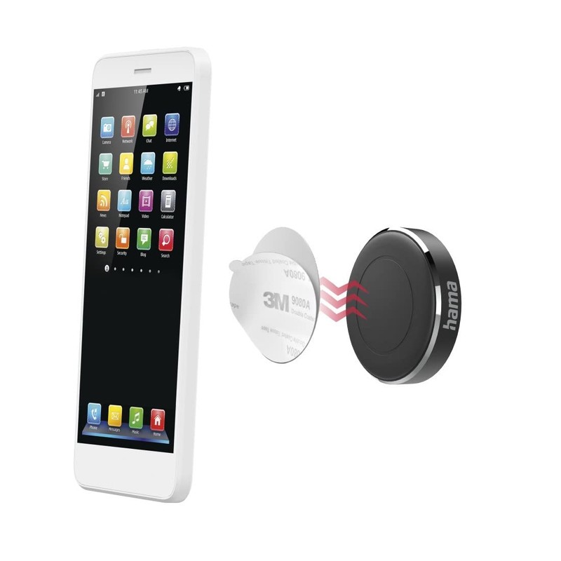 Hama Magnet Armaturenbrett Handy-Kfz-Halterung Magnetbefestigung, 360° drehbar