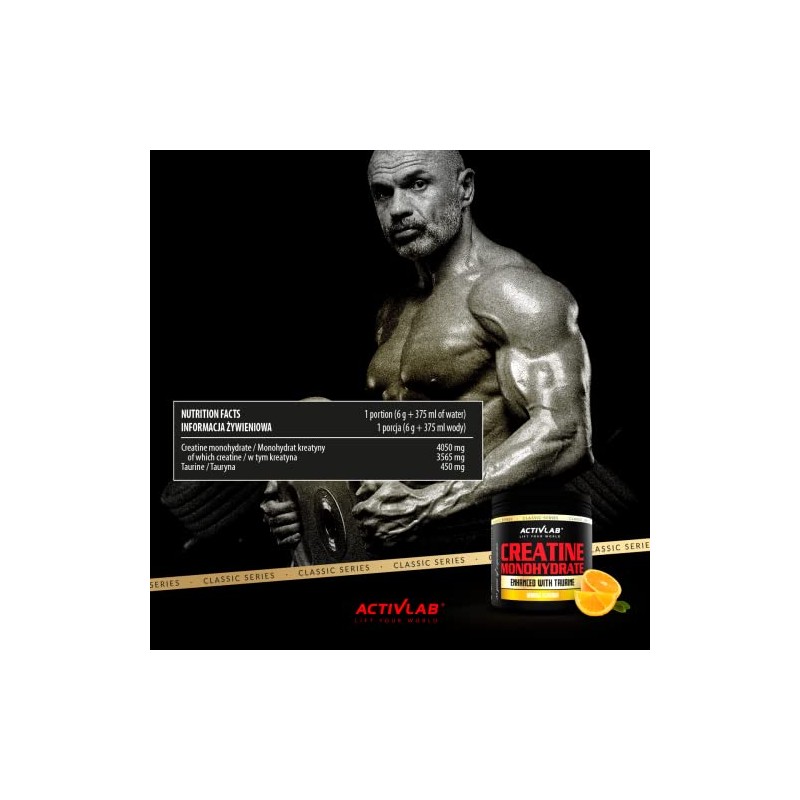 Activlab Creatine Monohydrate - Jar 300g - 50 Servings -