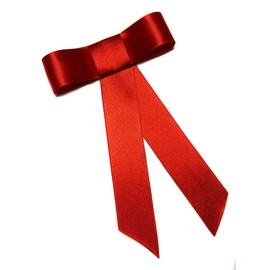 EmilyRose Couture Satin Hair Bow Collection (Alligator Clip, Red)