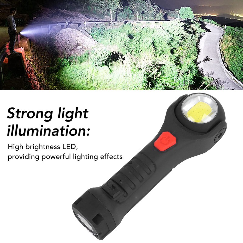 Flashlight 360 Degree Rotatable USB Charging Super Bright Magnetic Handheld