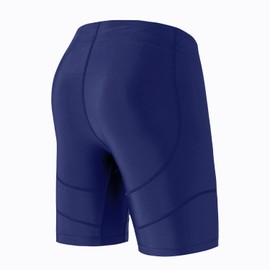 HUGE SPORTS - Pantalones cortos de natación para hombre, de compresión para natación, secado fresco, activo, pantalones cortos de entrenamiento, mallas deportivas, Azul, Small