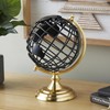 Deco 79 Aluminum Metal Open Framed World Globe with Wire