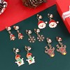 FIBO STEEL 9Pairs Clip On Christmas Dangle Earrings for Women