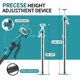 MAXENIKIT Third Hand Support Pole Heavy Duty, Cabinet Jacks for Installing Cabinets with 200 LBS Capacity and Expand from 49-1/5 to 114-1/5 in, 4-PC