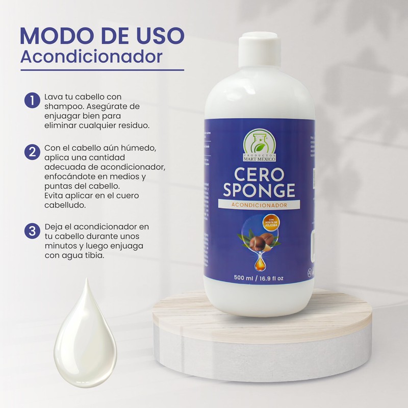 Acondicionador Cero Sponge Productos Mart Mexico 500 Ml