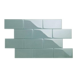 Giorbello Glass Subway Backsplash Tile, 3 x 6, Slate