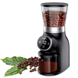 Coffee Grinder Electric with Precision Timer, Adjustable Burr Mill with 31 Precise Settings, Coffee Been Grinder for Home Use, for Espresso and Turkish Coffee, Drip and French Press, Black