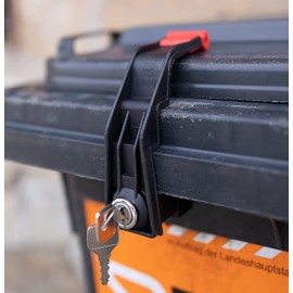 Set of 2 FELGNER Wheelie Bin Lock for Wheelie Bin Locks with 60-360 Litres | Wheelie Bin Lock No Drilling | Different Locking - Black