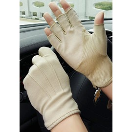 Women's Summer Short Half Finger Gloves Thin Cotton Half Finger Gloves UV Protection Wrist Cycling Gloves Cooling Breathable Gloves Summer Gloves for Outdoor Driving Cycling