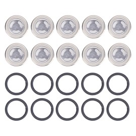10pcs Resin Lens Brake Master Cylinder Sight Glass for Motorcycle ATV, Universal Replacement with O Ring (18MM)