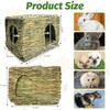 Hamiledyi Large Rabbit Grass House Hand Woven Natural Bunny Hut