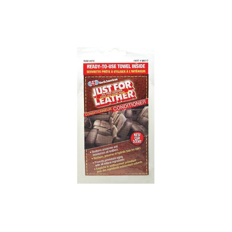 Blue Magic NA117 Just for Leather Conditioner Towelette - Single
