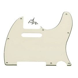 KAISH 8 Hole Tele Style Pickguard TL Guitar Pick Guard Scratch Plate for Tele/Telecaster Aged White