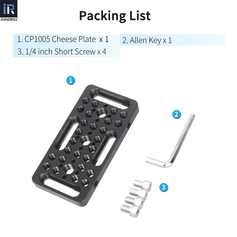 INNOREL CP1005 10 * 5cm Multi-Functional Cheese Plate with 1/4"