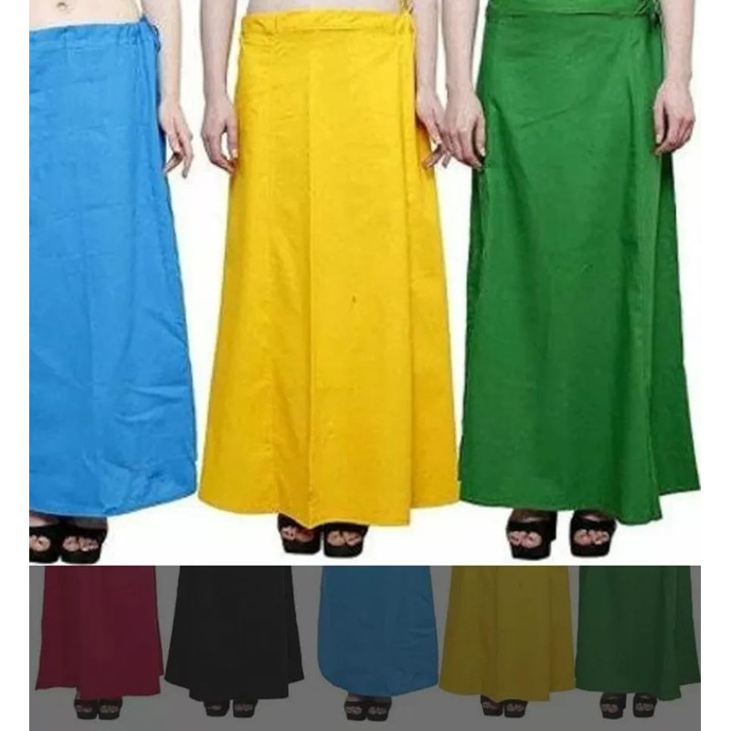 Estationeryhouse Cotton Indian Petticoat Underskirt for Sarees (Maroon)