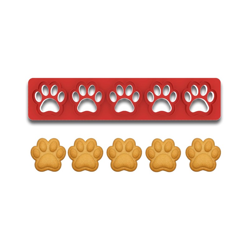 Mighty Gadget Mini Dog Paw Cookie Cutter Strip - 5