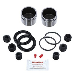 Bigg Red - Front Brake Caliper Repair Seal Kit & Piston - Compatible with Civic CRX Shuttle