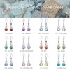 Eusense Birthstone Dangle Earrings for Women Infinity Pear-shaped Stone Drop