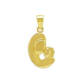 Charm America - Gold Mother and Child Charm - 10 Karat Solid Gold - Nurturing Family Charm Pendant - Great For Moms