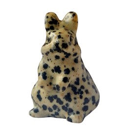 Bacatgem - Estatua de conejo tallada a mano, cristales de 1.5 pulgadas y piedras curativas