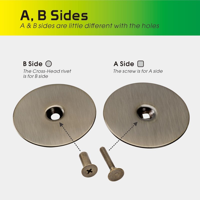 Door Knob Cover Plate, 2-5/8" Deadbolt Door Hole Cover, Solid