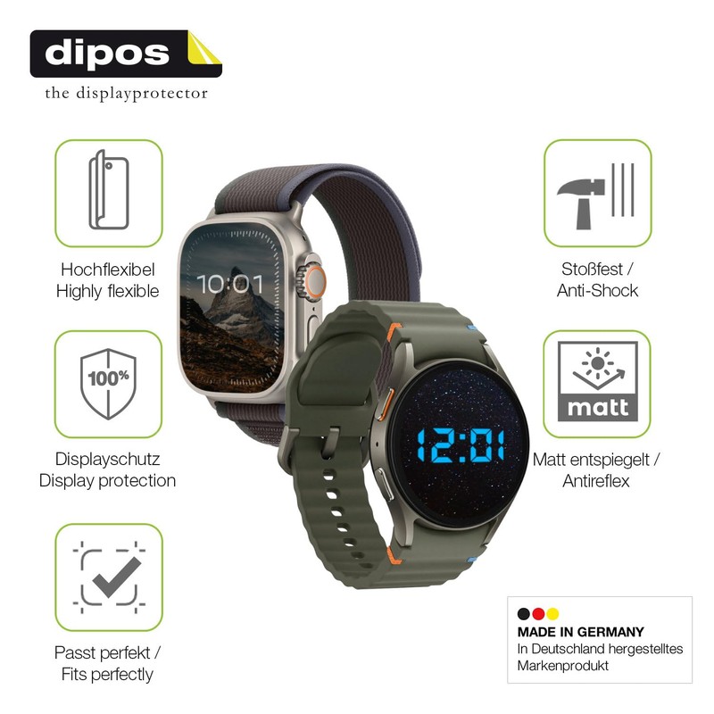 dipos FLEX 2 x Matte Screen Protectors for Douself Smartwatch