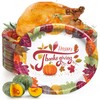 Gezond 50 Pcs Thanksgiving Paper Plates Oval, 10" x 12.5"