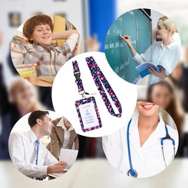 1 x ID Card Holder with Strap, Lanyard ID Holder, Lanyard for Keys, Bus Tickets, Students, Used for ID Cards, Key Tickets, Office, School Supplies