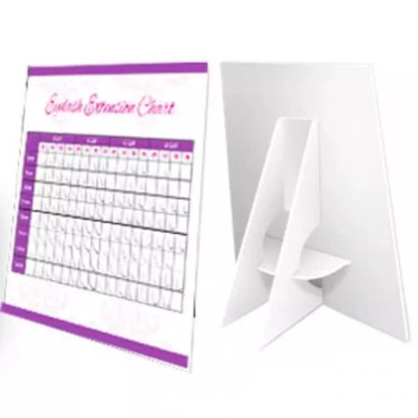 Glad Lash Eyelash Extension Chart Counter Card