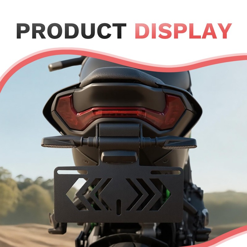 WORLDMOTOP Motorcycle License Plate Bracket Fender Eliminator Kit Replacement for